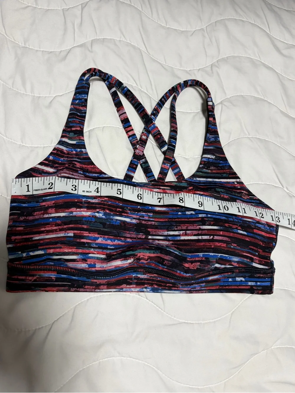 Lululemon Time To Sweat Bra Hinshu Alpine Multi Striped Size 6